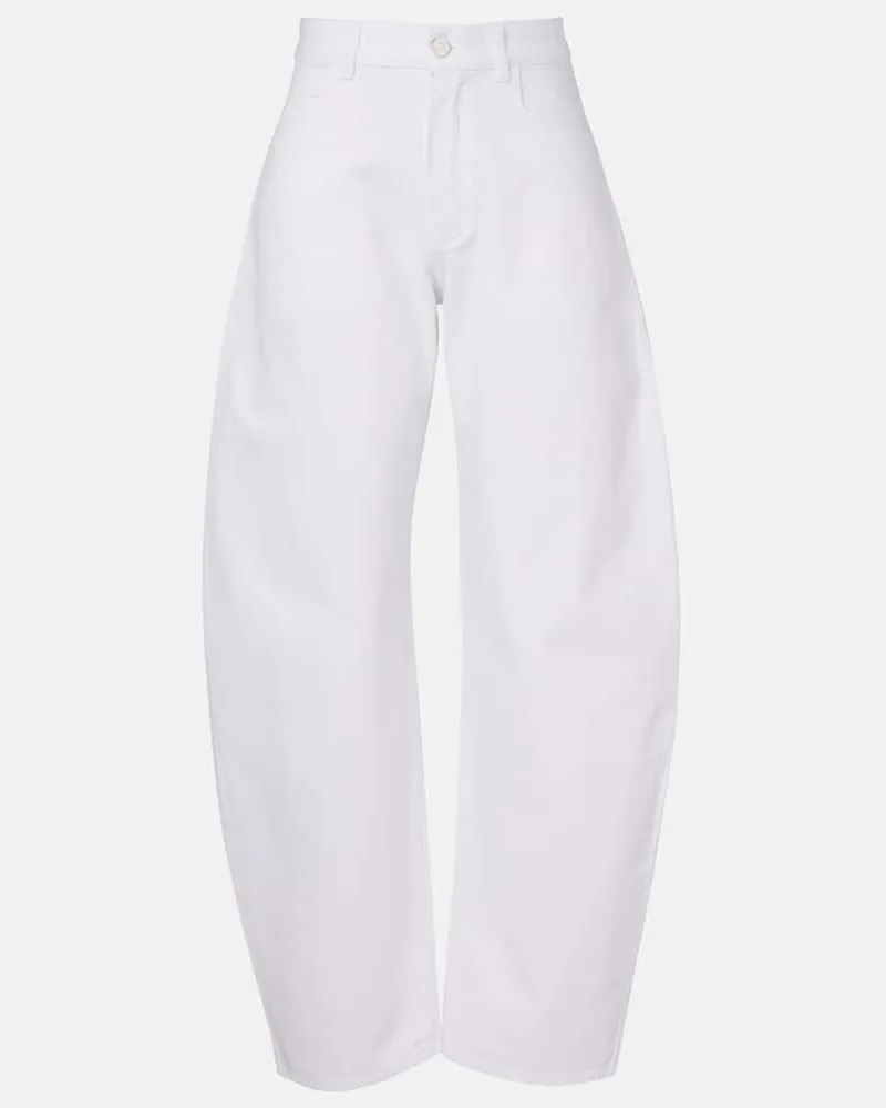 Alaïa Alaïa Barrel-Leg Jeans Weiß