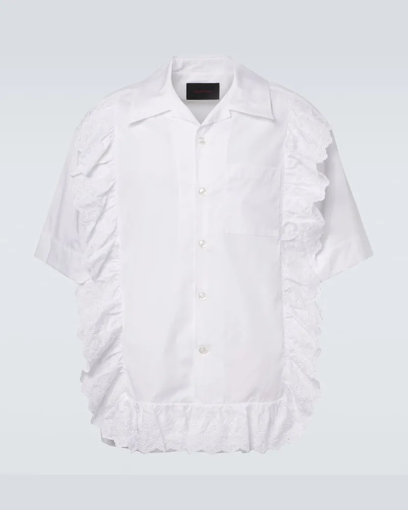 Simone Rocha Hemd aus Baumwollpopeline Weiß