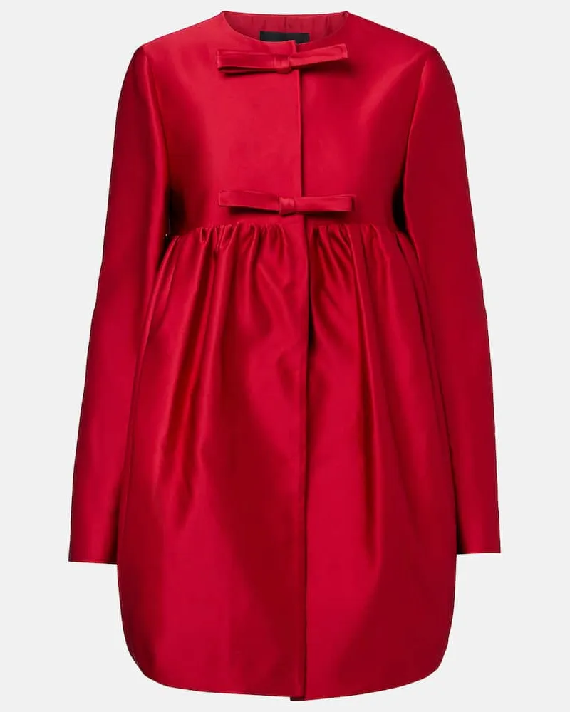 Giambattista Valli Mantel aus Satin Rot