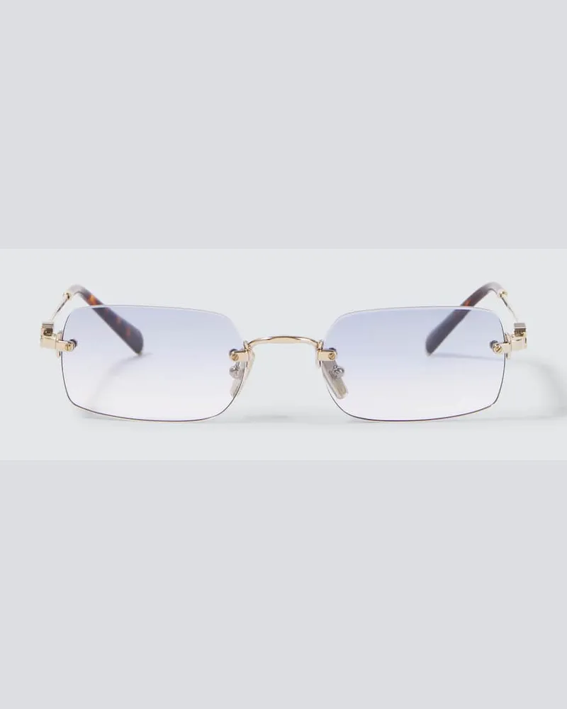 Miu Miu Eckige Sonnenbrille Gold