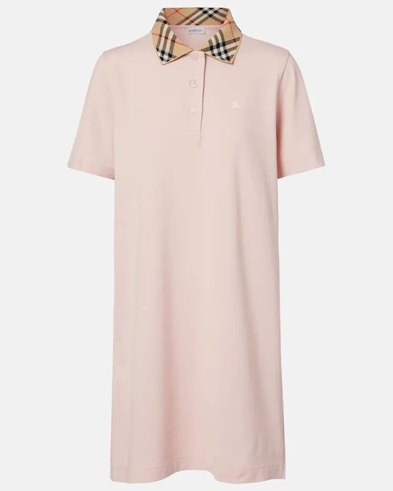 Burberry Polokleid Burberry Check aus Baumwolle Pink