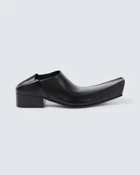 Balenciaga Slippers Romeo aus Leder Schwarz