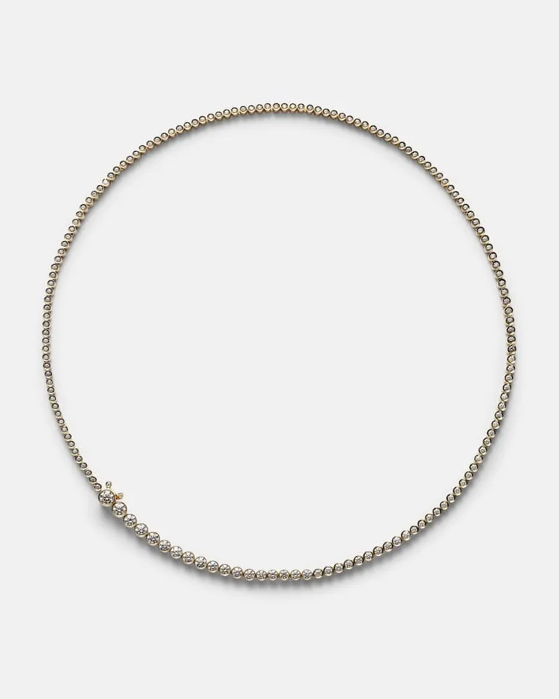 Sophie Bille Brahe Halskette Collier De Tennis aus 18kt Gelbgold mit Diamanten Gold
