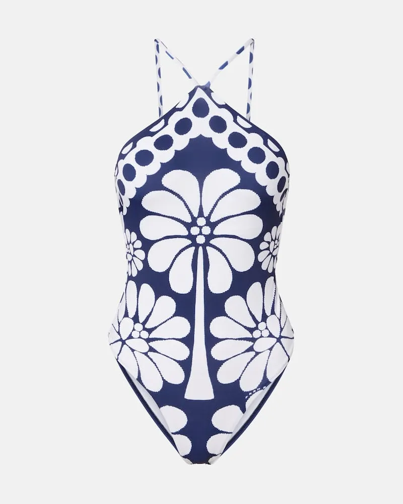 FARM Rio Bedruckter Badeanzug Blau