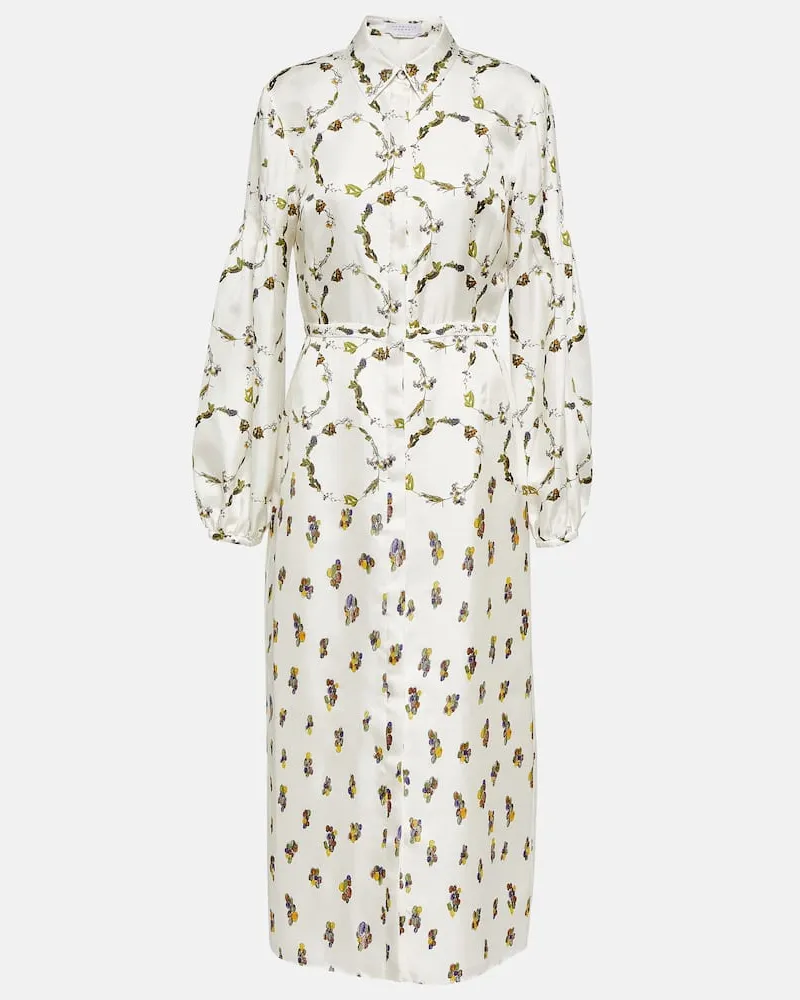 Gabriela Hearst Maxikleid Mauri aus Seiden-Twill Weiß