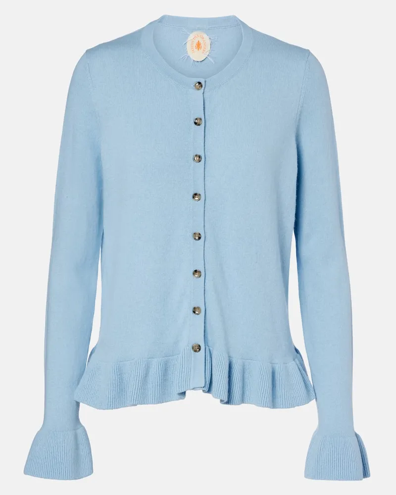 Jardin des Orangers Cardigan aus Baumwolle und Kaschmir Blau