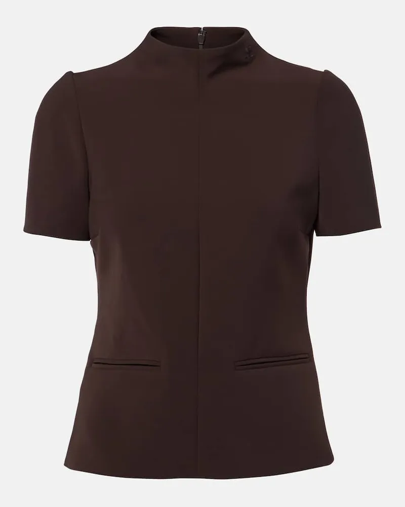 Courrèges Courrèges Top aus Twill Braun