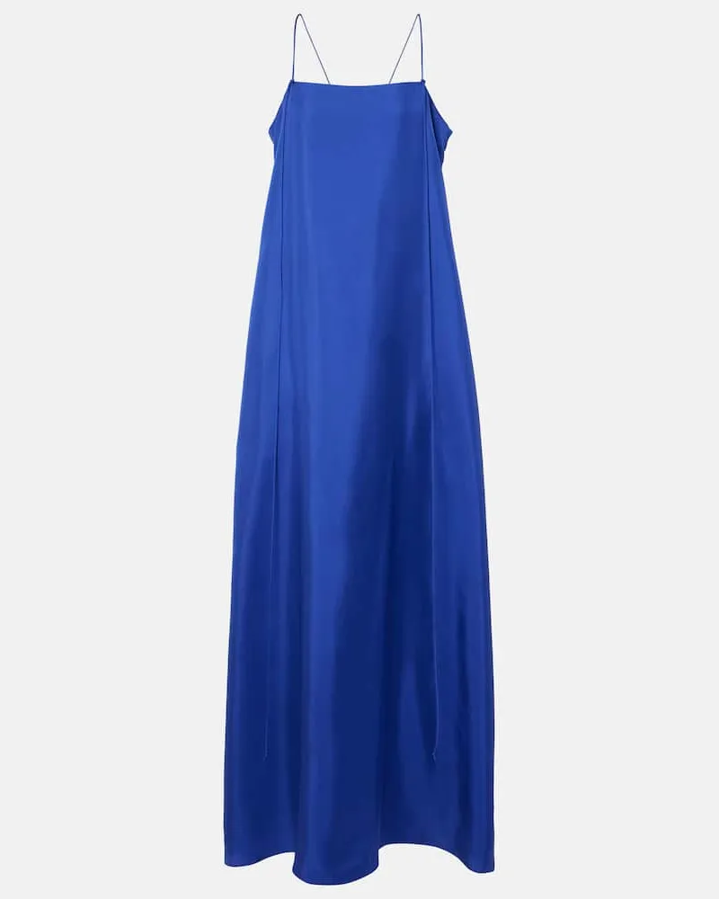 Róhe Róhe Maxikleid aus Seide Blau