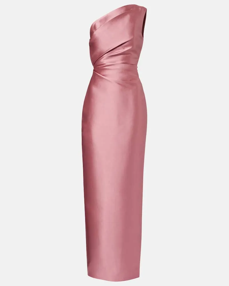 Solace London Robe Kira aus Satin Rosa