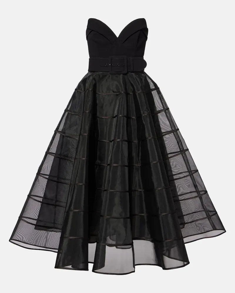 Rebecca Vallance Robe Marcella mit Tüll Schwarz