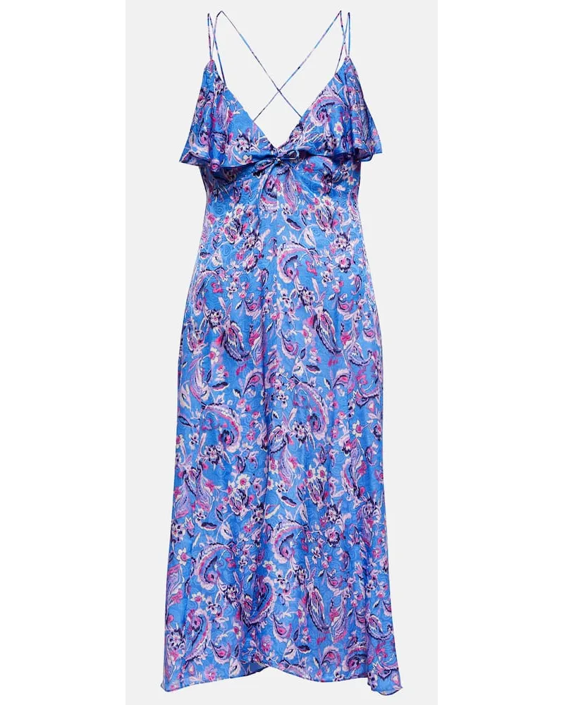 Isabel Marant Midikleid Paysa aus einem Seidengemisch Multicolor