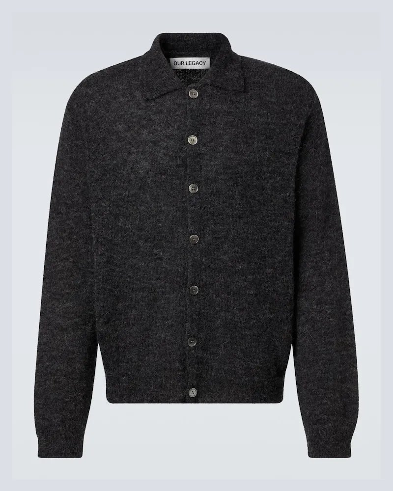 Our Legacy Cardigan Evening aus einem Alpakawollgemisch Grau
