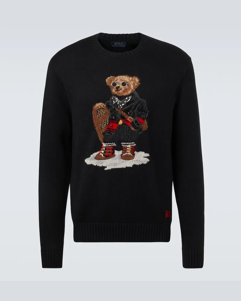 Ralph Lauren Pullover Polo Bear aus Baumwolle und Kaschmir Schwarz