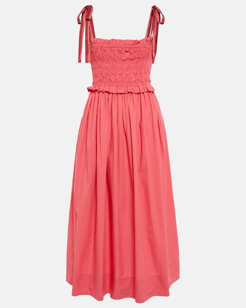 Ulla Johnson Midikleid Akshara aus Baumwolle Rosa