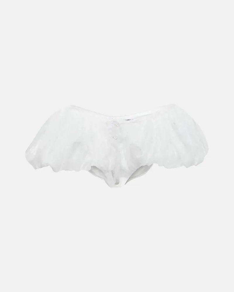 Jacquemus Shorts Le Short Chouchou aus Spitze Weiß