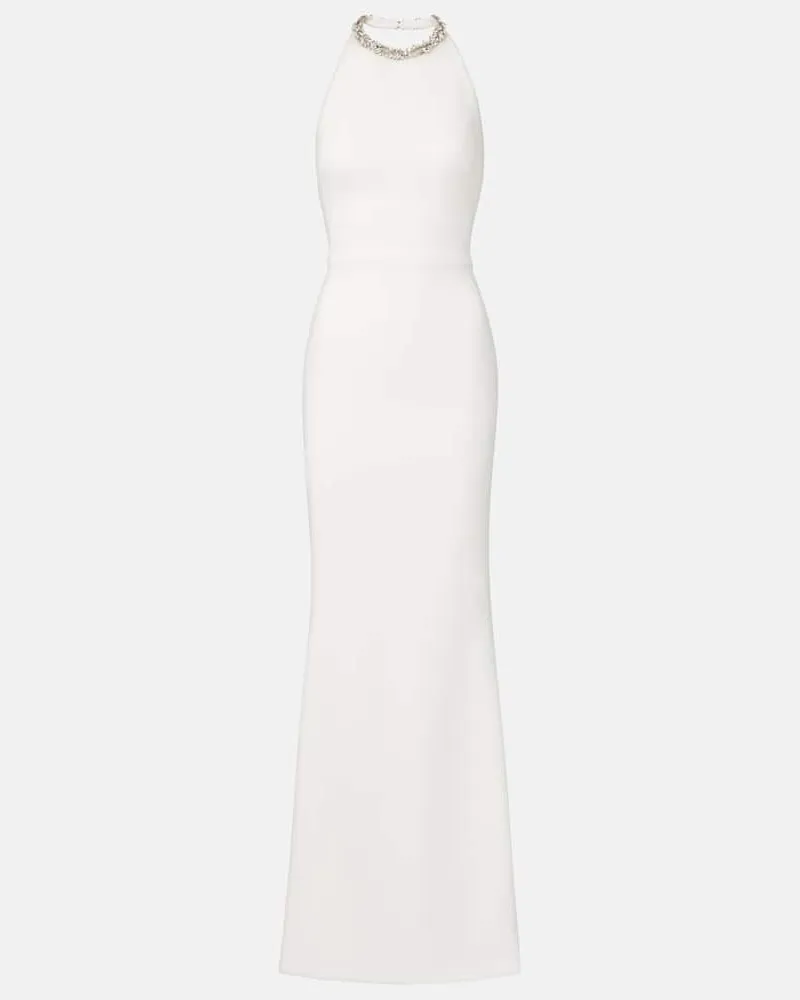 Givenchy Robe mit Kristallen Weiß