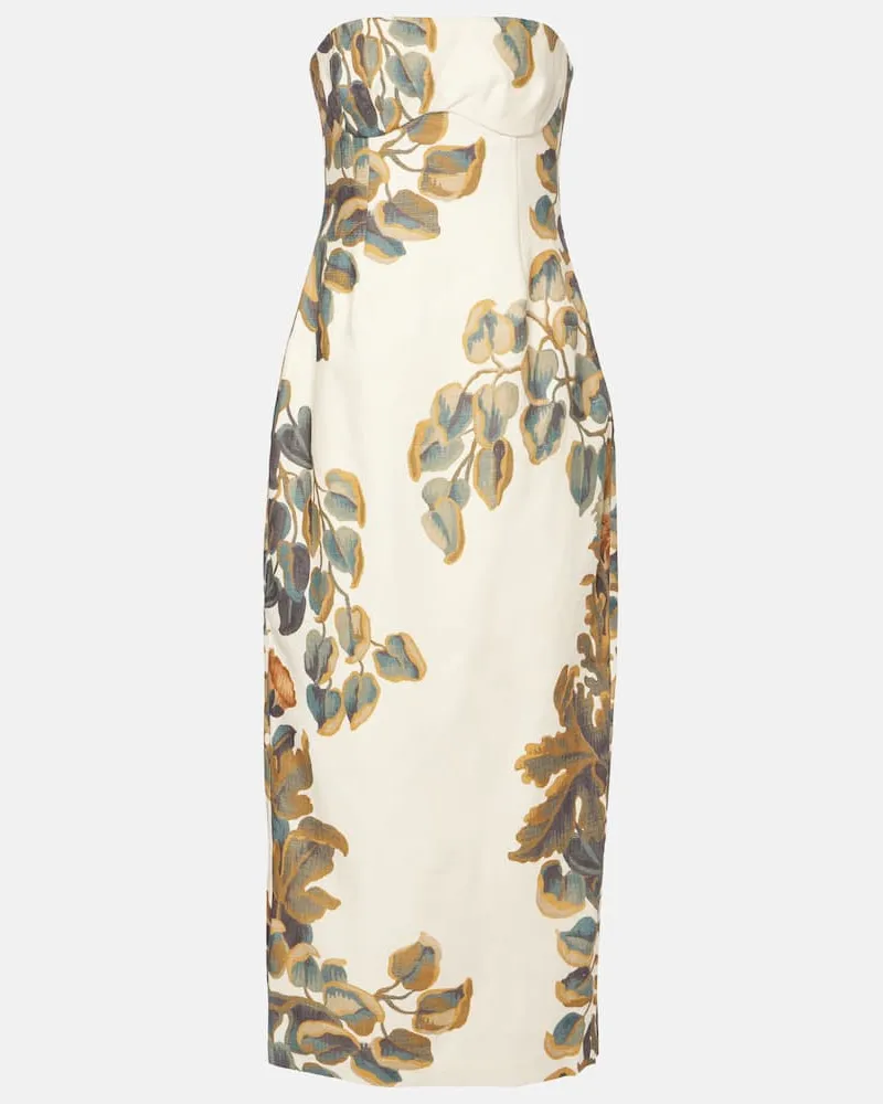 SIR Maxikleid Evalita aus Leinen Beige