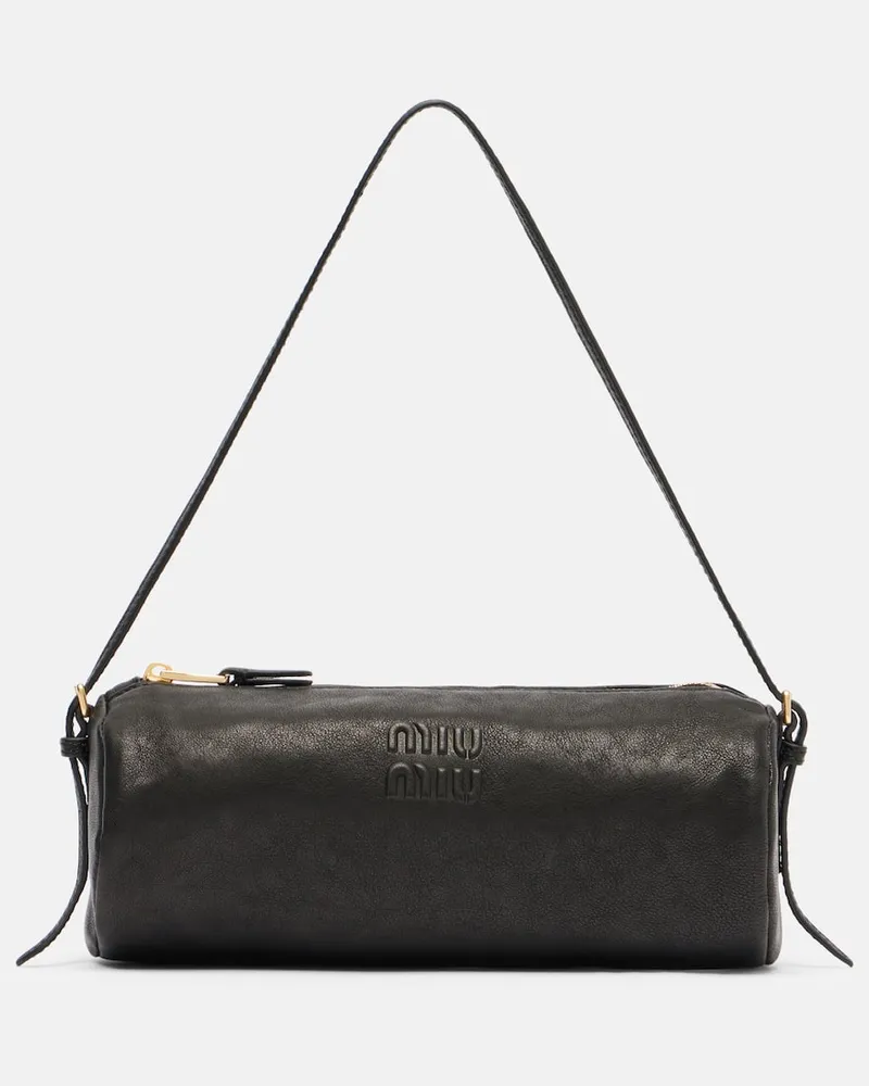 Miu Miu Schultertasche aus Leder Schwarz