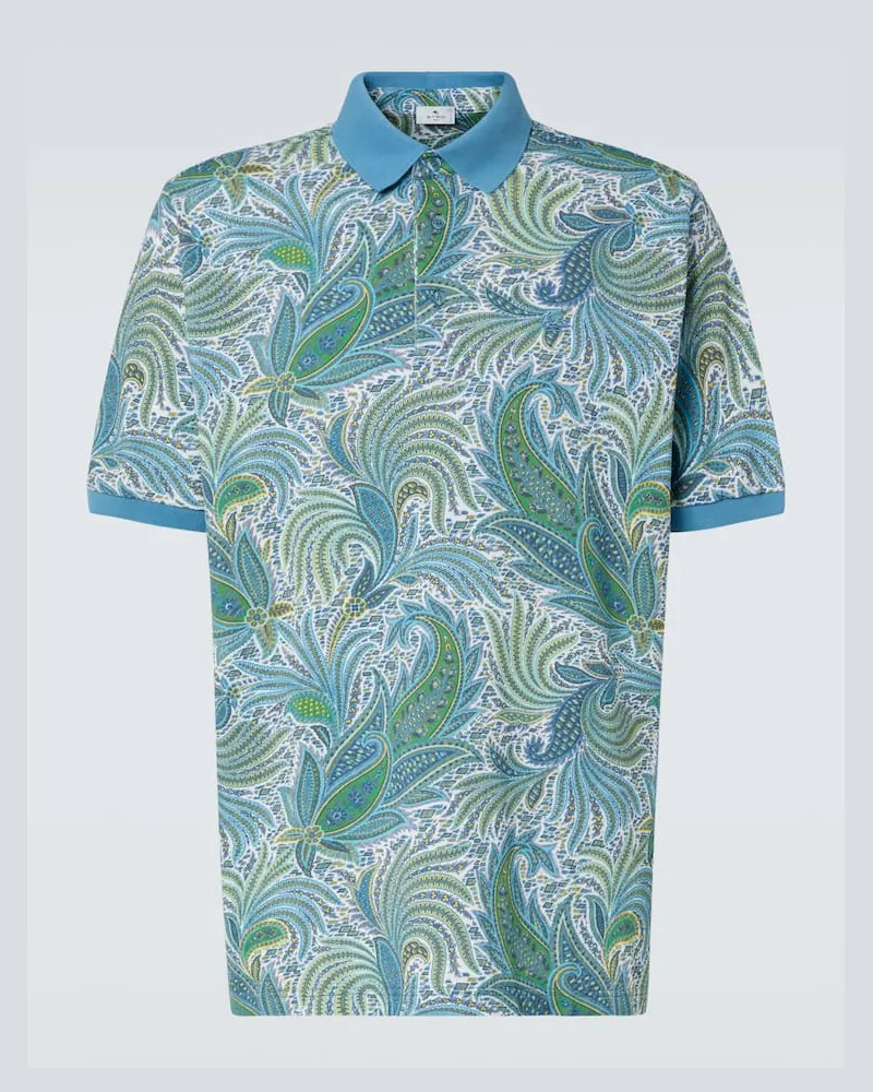 Etro Polohemd Roma aus Baumwolle Blau