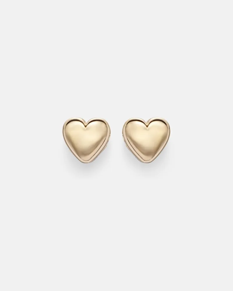 Roxanne First Ohrringe Puffy Heart aus 14kt Gelbgold Gold