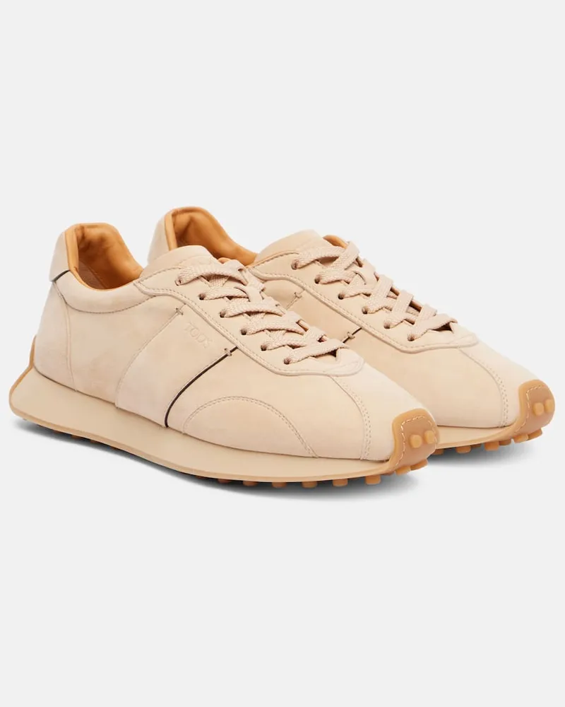 TOD'S Sneakers T Vintage aus Veloursleder Beige