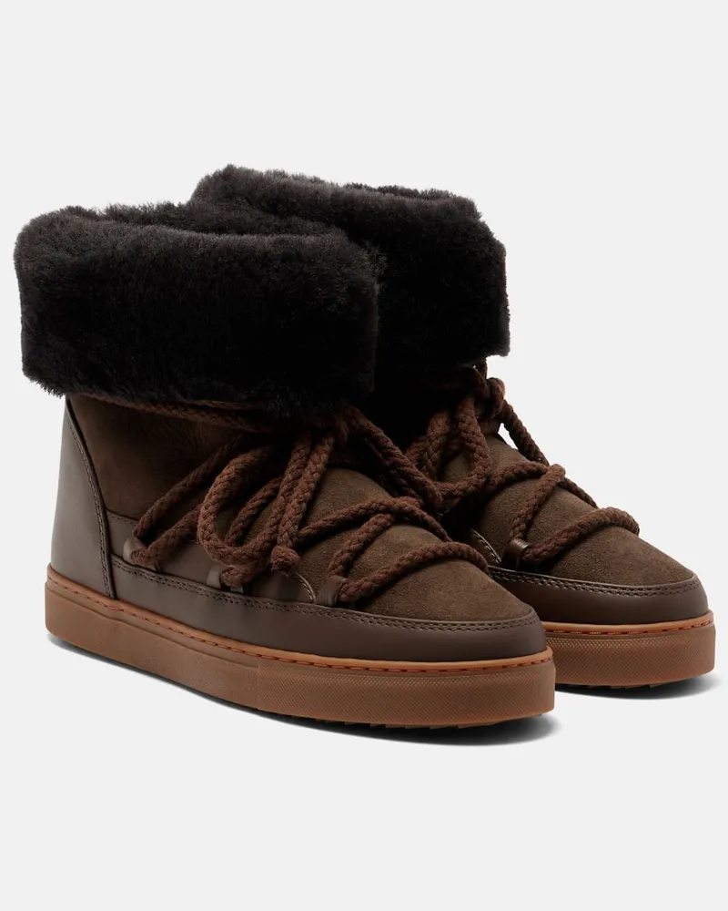 INUIKII Schneestiefel Classic High mit Veloursleder Braun