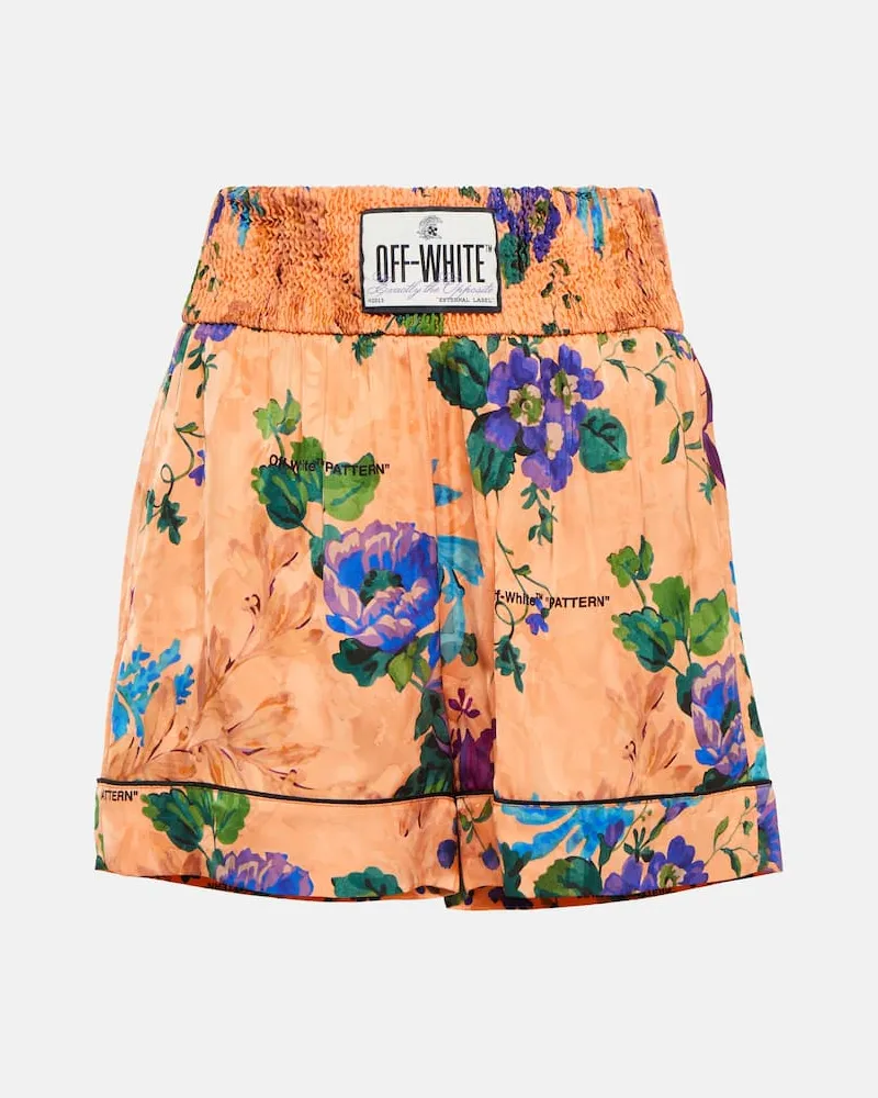OFF-WHITE Pyjama-Shorts aus Jacquard Multicolor