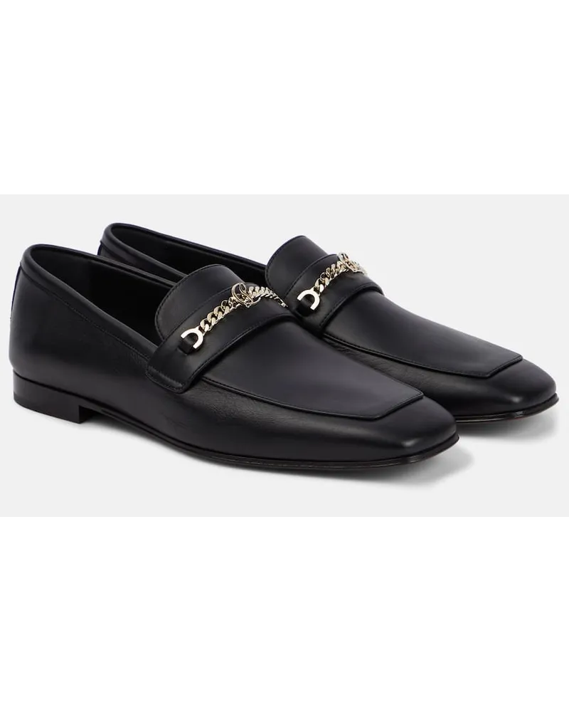 Christian Louboutin Loafers MJ Moc aus Leder Schwarz