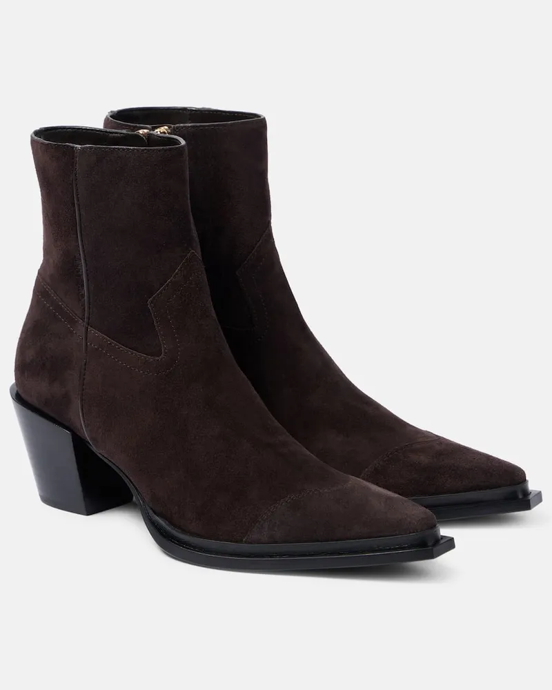 Jimmy Choo Ankle Boots Cece aus Veloursleder Braun