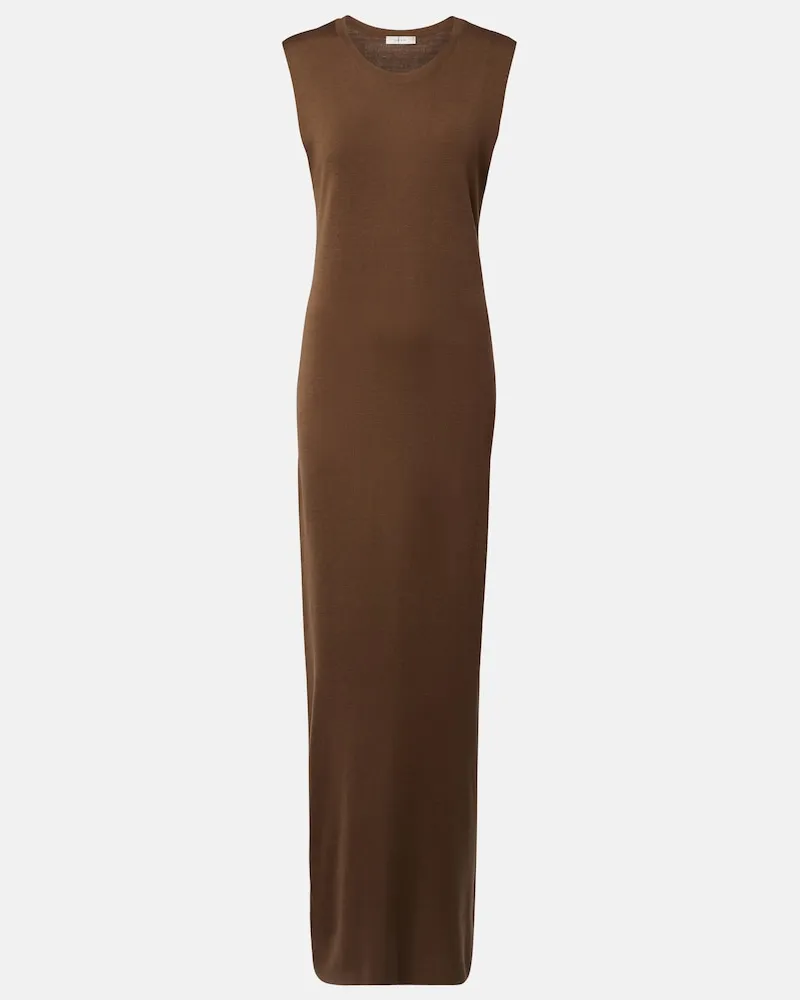 The Row Maxikleid Oiva aus Seide Braun