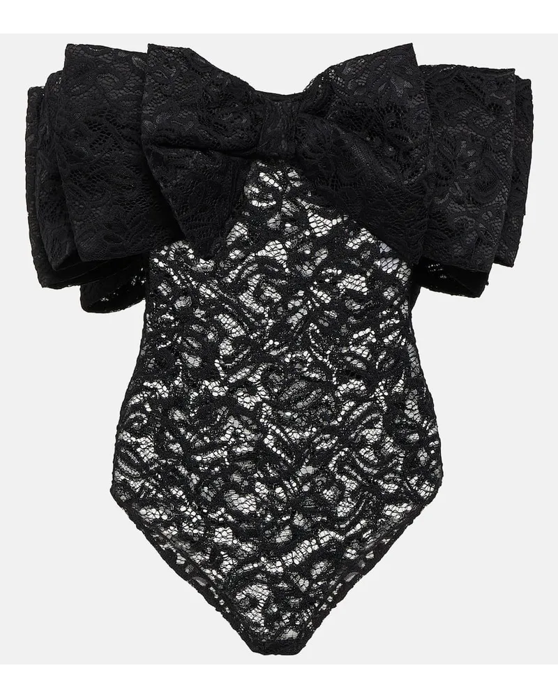 ROTATE Birger Christensen Body aus Spitze Schwarz