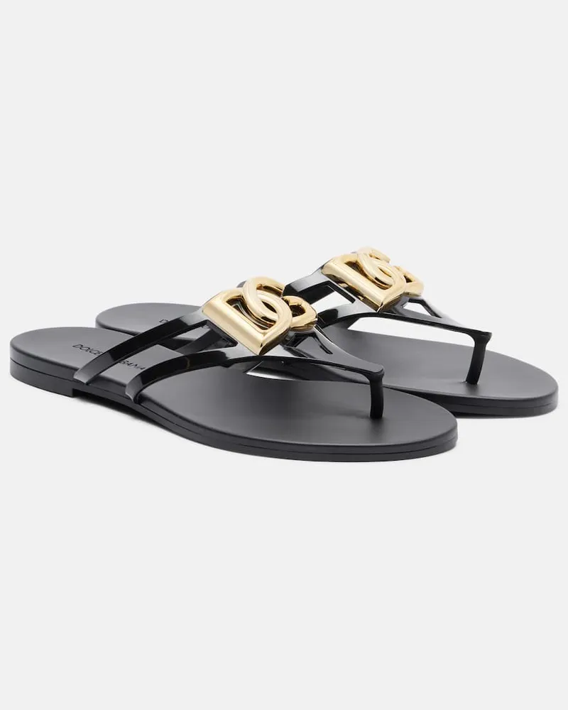 Dolce & Gabbana Sandalen DG Schwarz