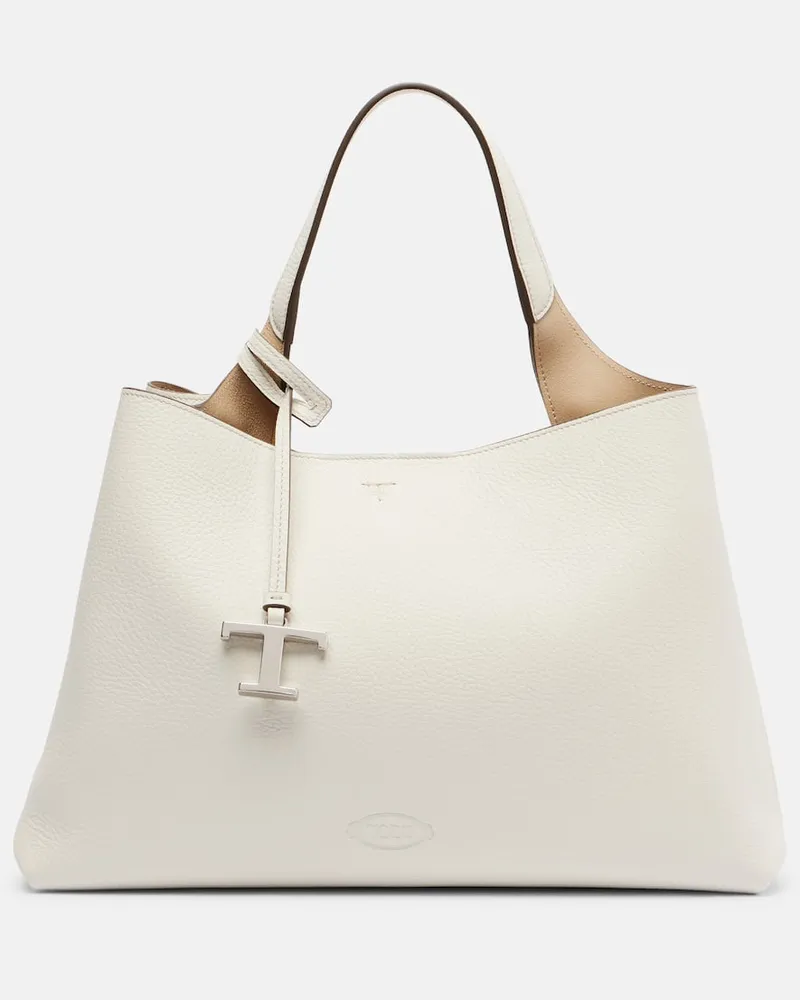 TOD'S Tote Bag Apa Medium aus Leder Beige