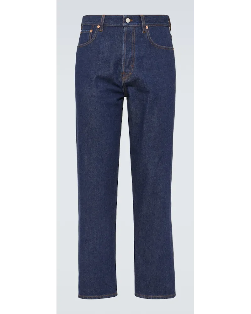 Gucci Straight Cropped Jeans Blau