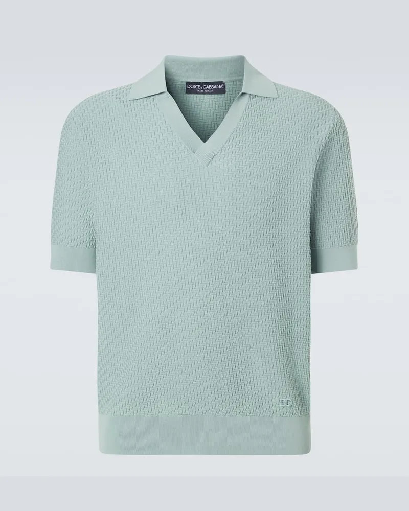 Dolce & Gabbana Polohemd aus Baumwolle Grün