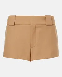 Chloé Chloe Shorts aus Schurwolle Braun