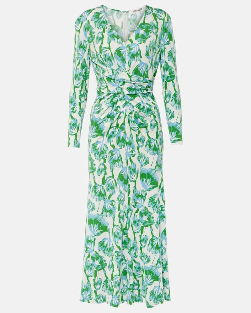 Diane von Furstenberg Bedrucktes Midikleid Timmy Grün