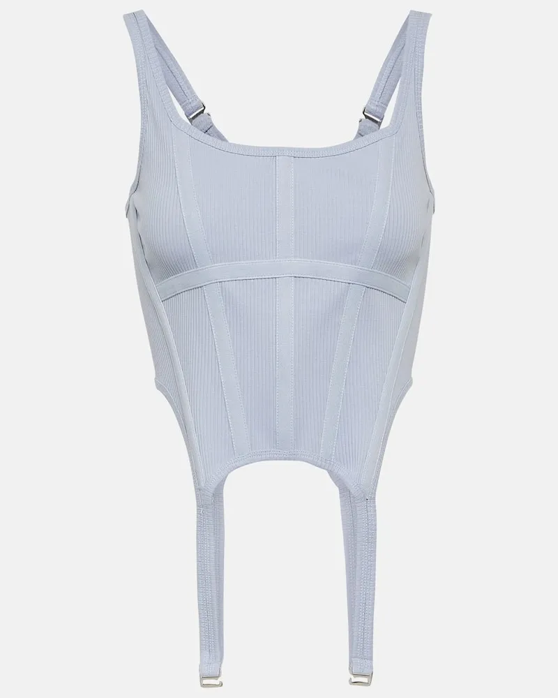 Dion Lee Bustier-Top aus Baumwoll-Jersey Neutral