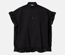 Bluse aus Baumwolle mit Rüschen