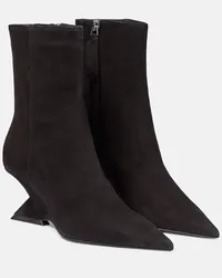 ATTICO Ankle Boots Cheope aus Veloursleder Schwarz