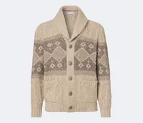 Cardigan aus Wolle, Seide und Kaschmir