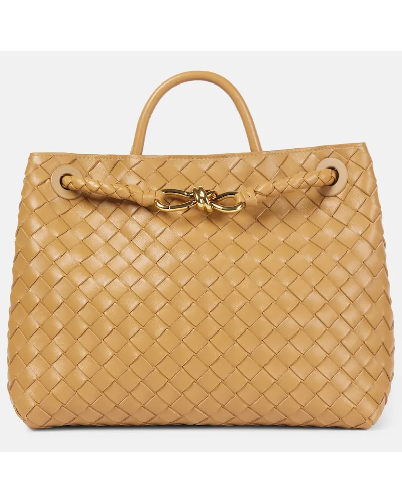 Bottega Veneta Tote Andiamo Medium aus Leder Braun