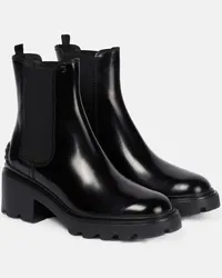 TOD'S Chelsea Boots aus Leder Schwarz