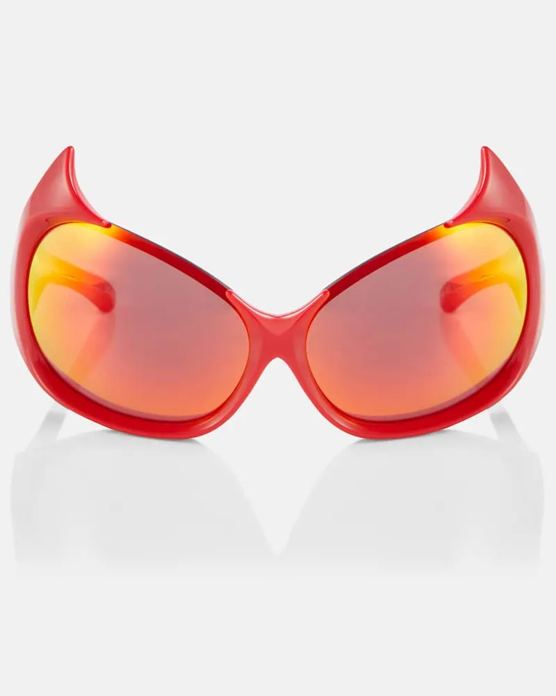 Balenciaga Sonnenbrille Gotham Cat Rot