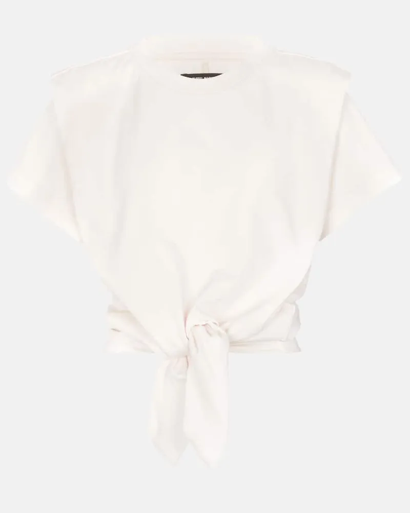 Isabel Marant Cropped-Top Belita aus Baumwolle Weiß