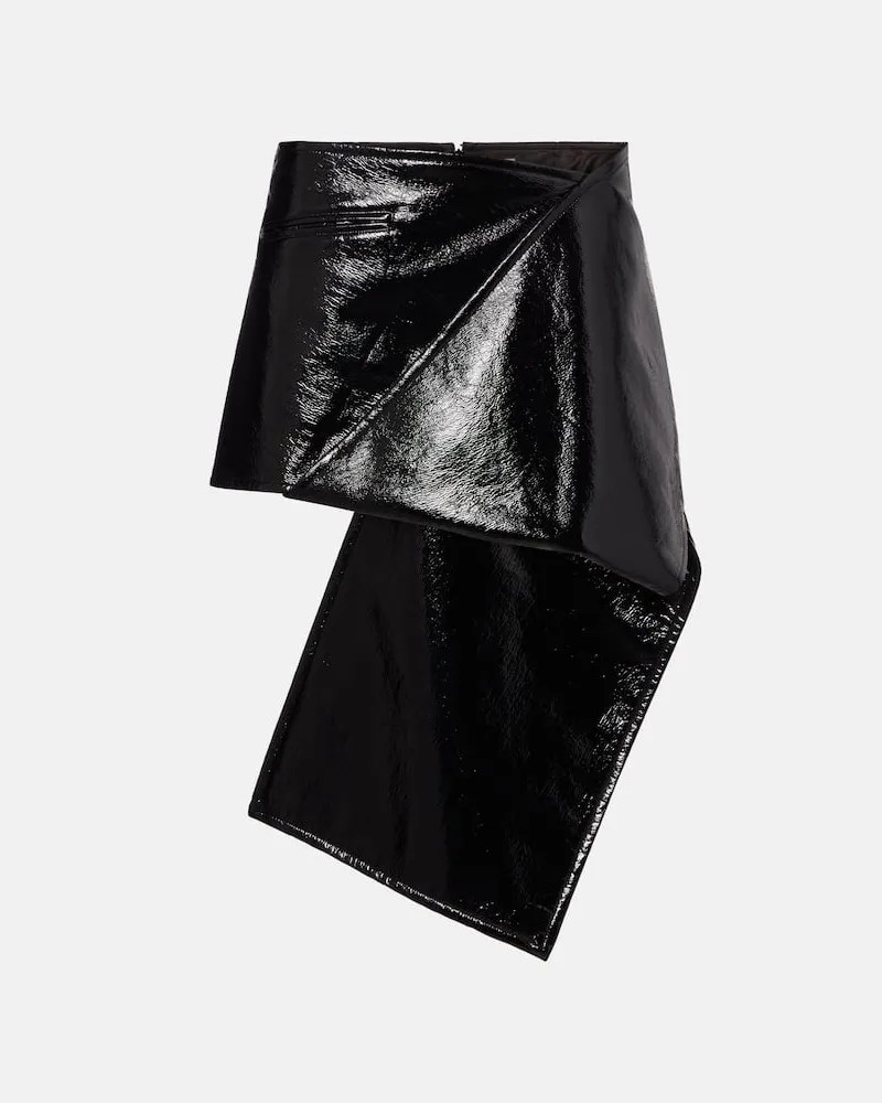 Courrèges Courrèges Beschichteter Minirock Schwarz