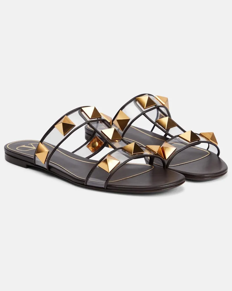 Valentino Garavani Sandalen Roman Stud mit Leder Braun