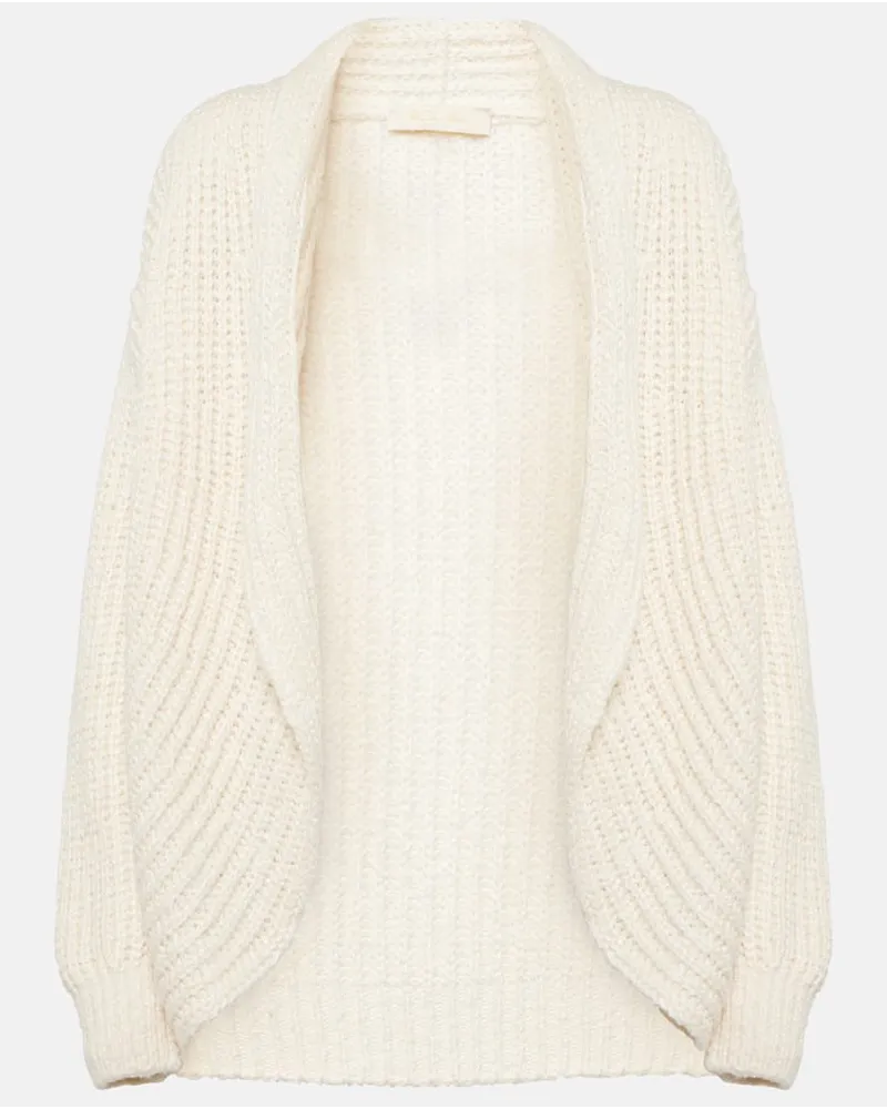 Loro Piana Cardigan Cocooning aus Seide Weiss