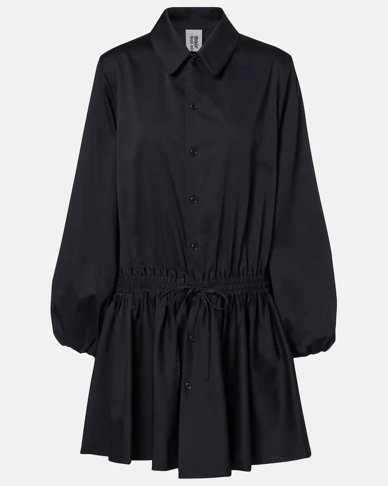 Noir Kei Ninomiya Hemdblusenkleid aus Baumwolle Schwarz