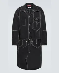 Junya Watanabe Mantel aus Denim Schwarz